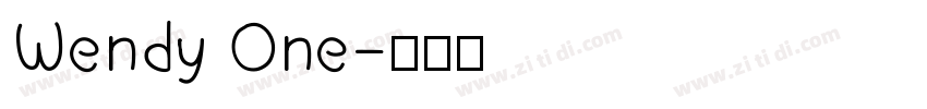 Wendy One字体转换